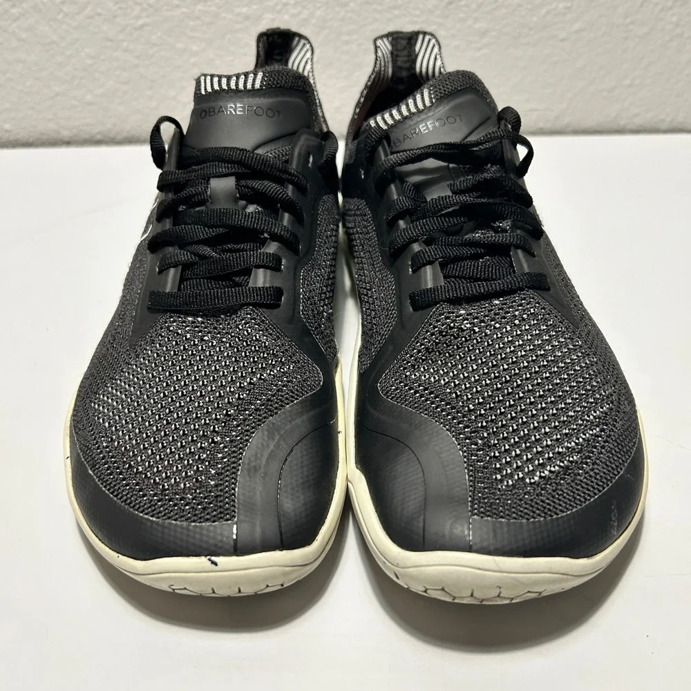 Vivobarefoot Geo Racer Knit Mens US 8 EU 41 Black Running Shoes 302054-01